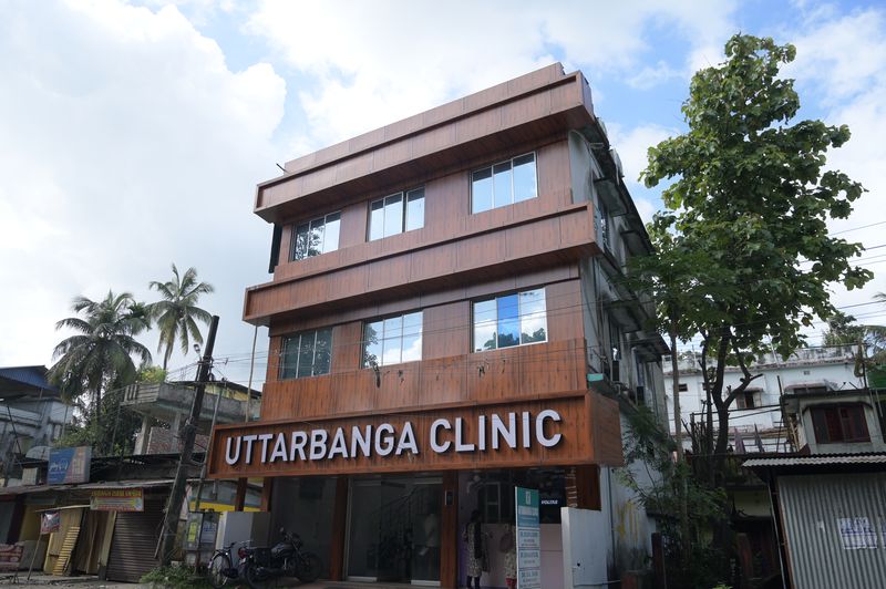 Street view of Uttarbanga Clinic on Sunity Road, Cooch Behar